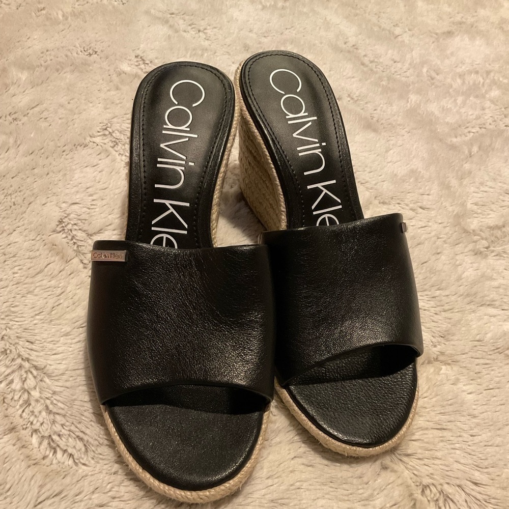 CALVIN Klein Leather Espadrilles